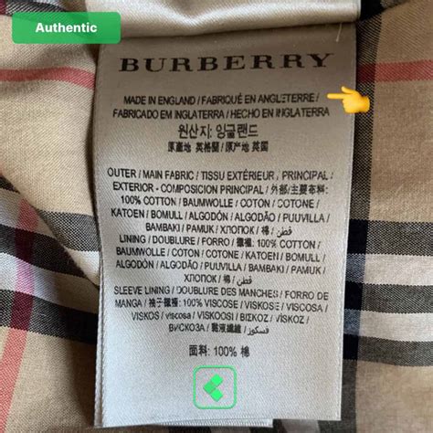 authentic burberry clothing label|Burberry coat authentication check.